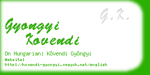 gyongyi kovendi business card